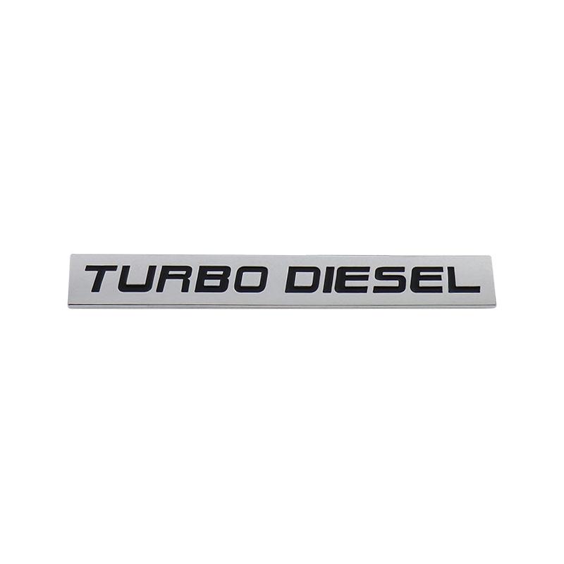 

Premium TURBO DIESEL for Universal car Engine Hood Fender trunk Tail Rear Bonnet Nameplate Decal Emblem Badge Sticker chrome-black