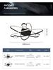 Black Gold Modern LED Ceiling Chandelier - Aluminum Acrylic Material for Bedroom, Dining Room, Living Room, Study, Loft & Hall