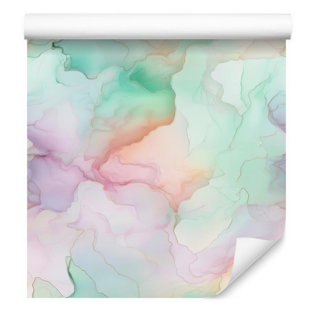 Ink Wallpaper Light Gray, Mint, and White for Living Room and Bedroom 50x1000