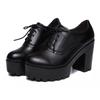 Fashion T Platform Walk Show 8cm High Heels Thick Heels New Autumn Velvet  Waterproof Platform Women Single Shoes Big Size 32-43