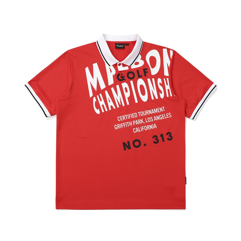 MALBON GOLF Malbon Championship Polo Shirt Red (Man)