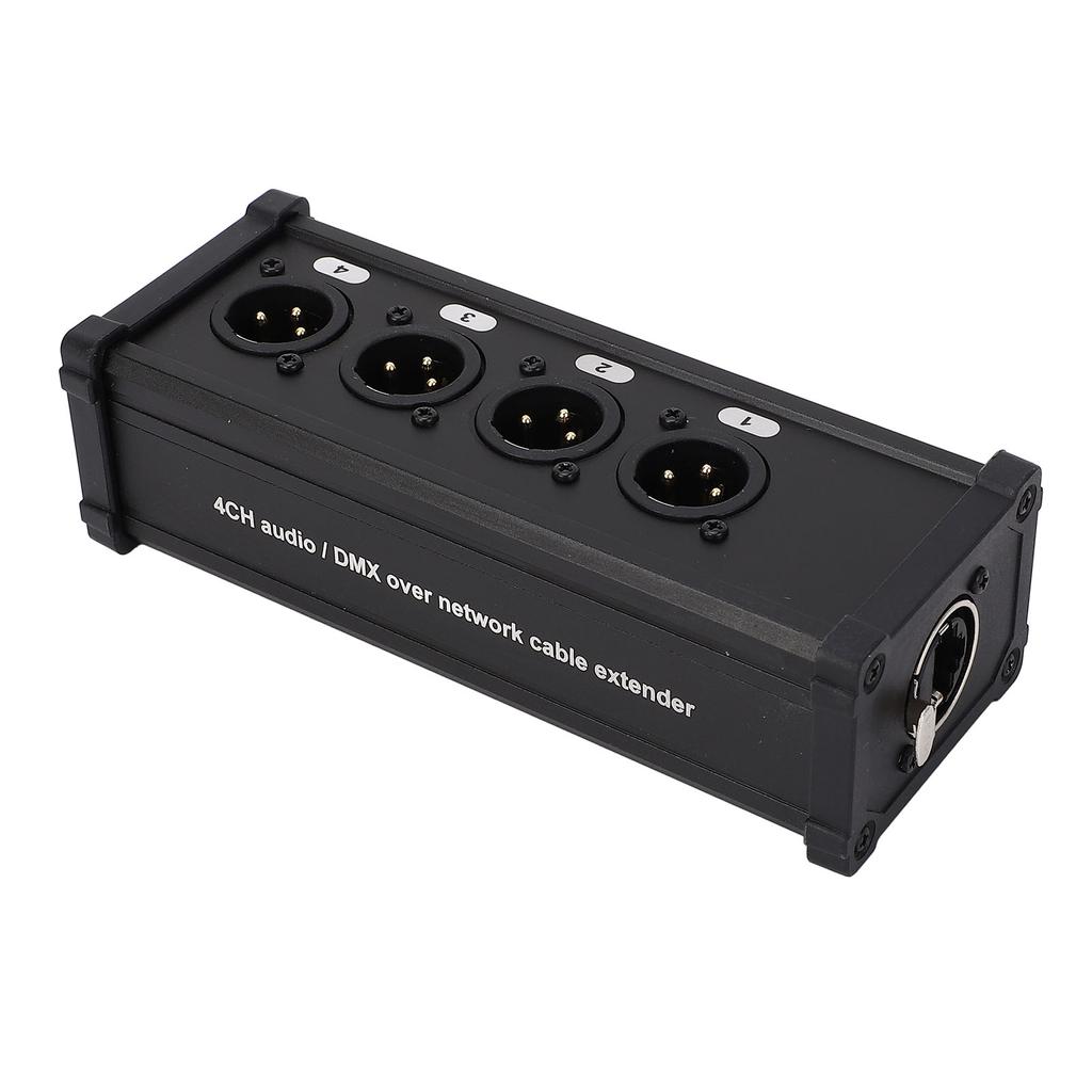 Multi Network XLR Cable Breakout 4 Channel 3 Pin Over RJ45 Ethercon Extender Sound Transmitter
