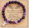 Regalo di Condoglianze per la Perdita di Cari, Braccialetti in Pietra Naturale Curativa Rodocrosite Regali Commemorativi per il Lutto per Donne/Ragazze