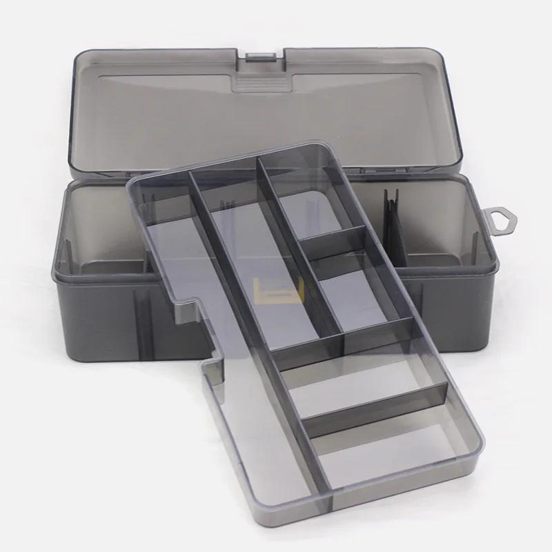 2 Layers Thicken Fishing Tackle Box Waterproof Double Layer Lures Hook Minnow Bait Storage Case Multifunctional Sea Fishing Tool