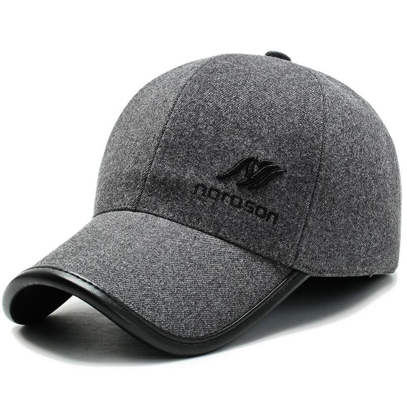 Middle and the elderly woolen hat men autumn and winter old man cotton hat father grandfather thickened cap ear protection warm hat