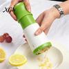 Manual Food Processor for Herbs Herb Grinder, Anti-Slip Grip Stainless Steel Blade Cutter, Portable Vegetable Mincer Pasta Handheld