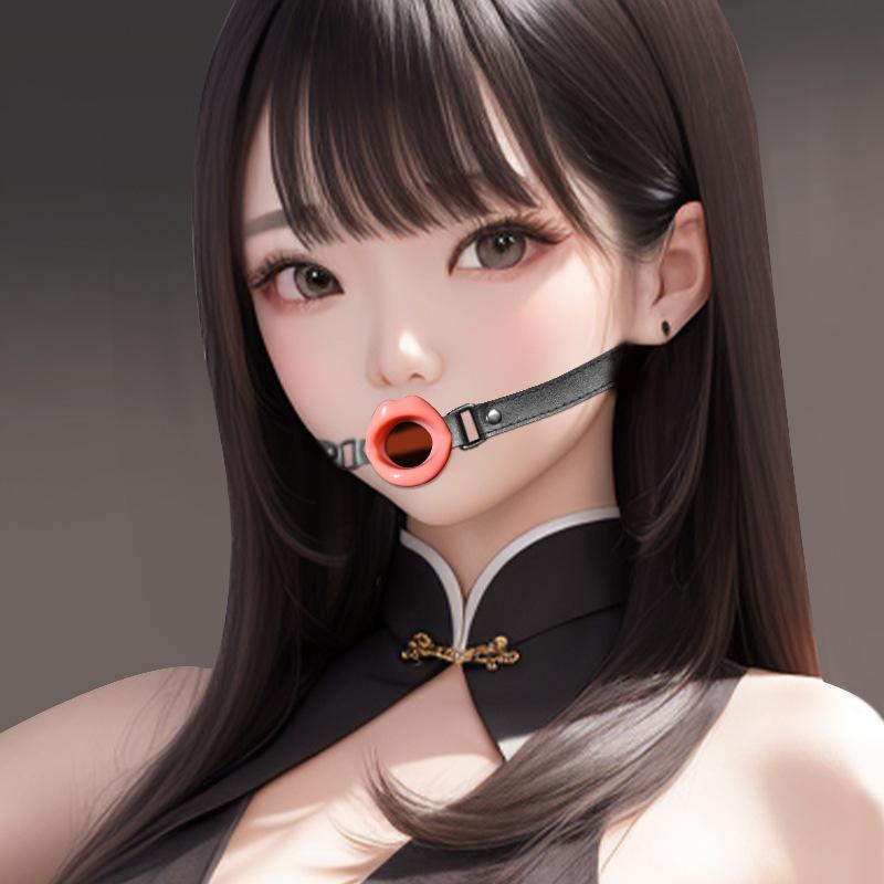 Mouth Gag Adult SM Product Store Mouth Plug Open Mouth Sexy Lips Mouth Flail Couple Flirty Sex Toy Adjustable Leather Strap