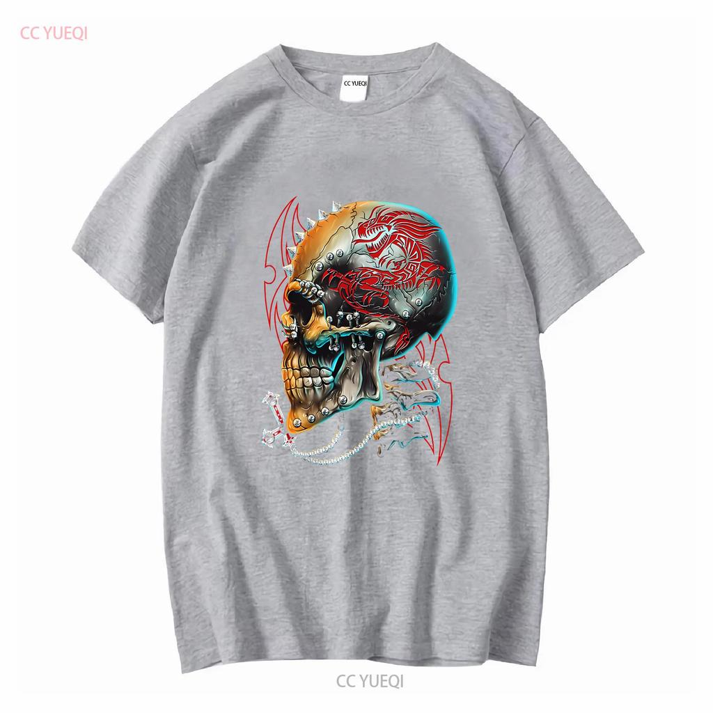 T shirt 3D Rock Chang Original Antichrist Skull Glow in the Dark  vintage Washed Casual Unisex Comfortable homme