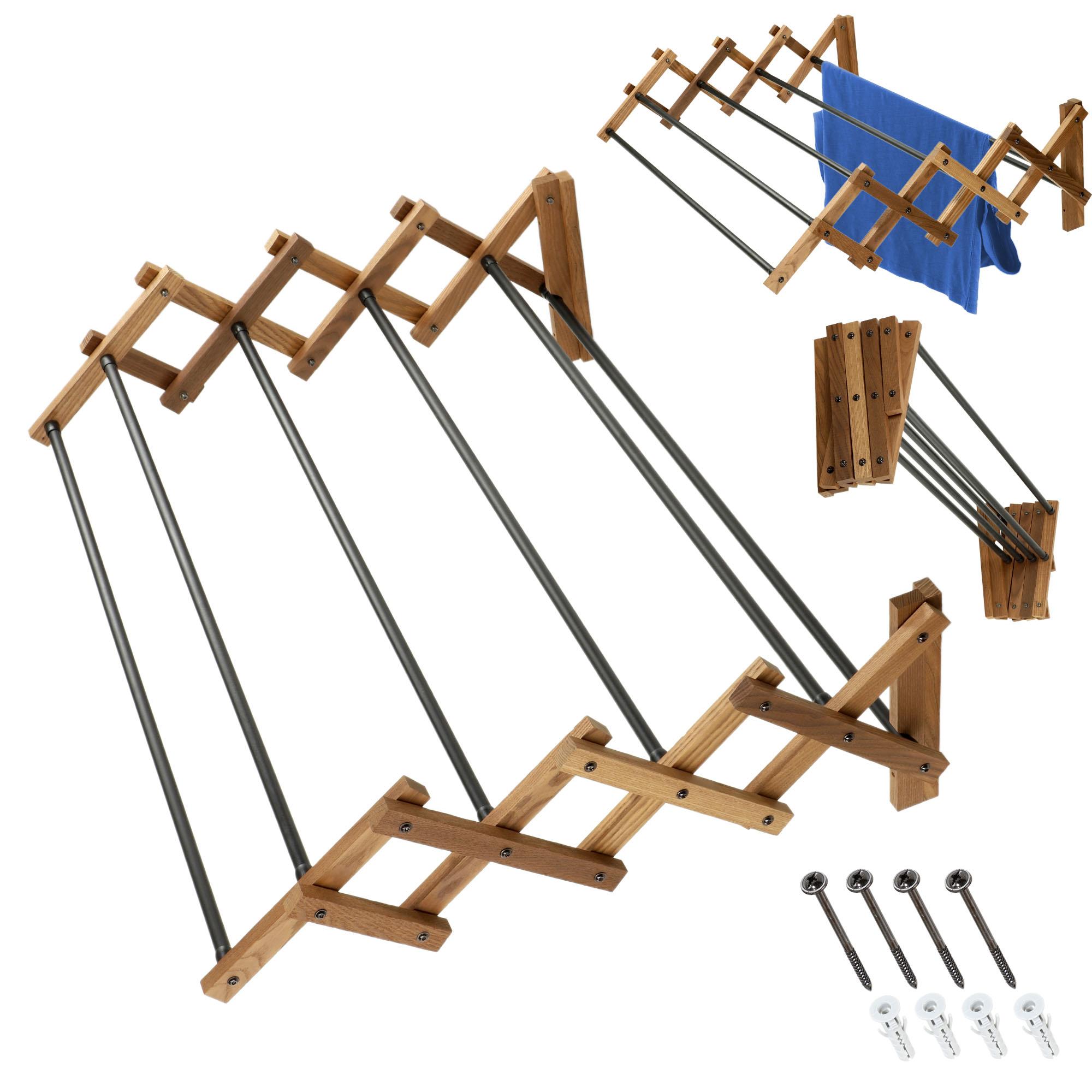 KADAX Bathroom Clothes Dryer, Accordion-shaped, 85 cm, Wall-mounted, For Home. Assembly