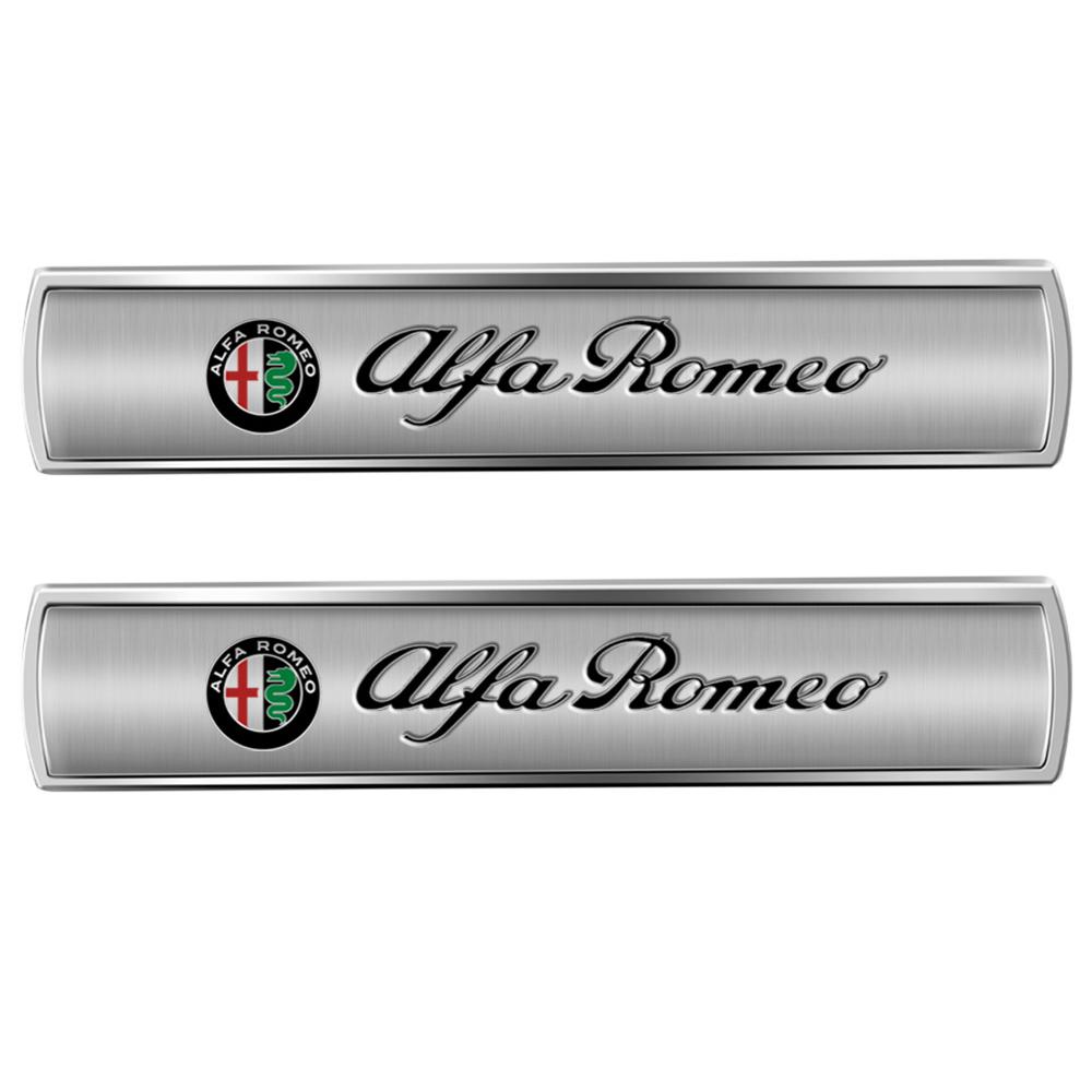 CYYPT1 1/2PC 3D Metal Car Emblem Rear Trunk Side Window Body Sticker For Alfa Romeo Sportiva Tonale Giulietta Mito 147 Auto Accessories