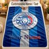 Flannel BlanketReading FC Custom Name Text Personalized Soft Warm Throw Blanket Home Decor Gift