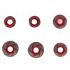 6pcs Earphone Eartips Silicone Soft Noise Isolation 3 Sizes Replacement Earplugs for 4.5‑6.5mm Sound HoleGray Red