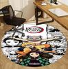 Demon Slayer Pattern Round Rug, Indoor/Outdoor Mat, for Picnic, Gameroom, Bedroom, Office, Living Room, Home Decor Carpet, Birthday Gift