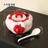Pumpkin Ceramic Storage Jar Lard Pot Storage Bottle Spice Jar Storages Tank Salt Shaker Chili Jars Lard Bowl with Lid Organizer