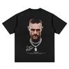 Ilia Topuria Champion UFC Portrait Vintage Avec Chaîne Citation Motivante T-shirt Graphique Unisexe Col Rond Manches Courtes