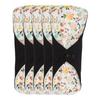 5pcs Washable Breathable Menstrual Pad Flower Pattern Super Absorbent Reusable Cotton Sanitary Pad