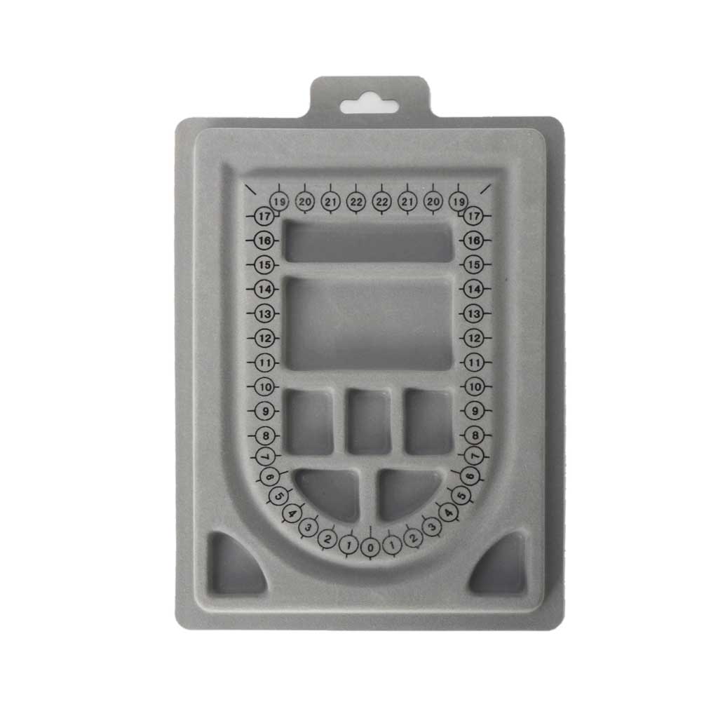 Beadboard for Grey Flocking U-shaped Channel Recessed Compartment Design Board