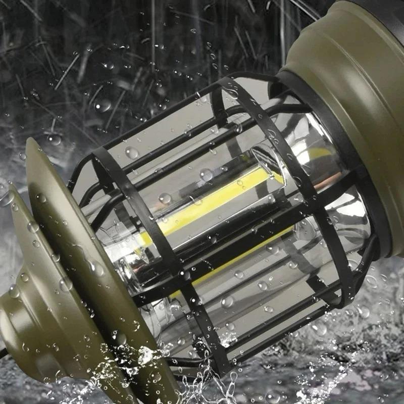 Camping Lamp Outdoor Retro Lantern Torch LED Light Retro Hanging Lamp Rechargeable Portable Campsite Light Tent Emergency Light Christmas Lighting