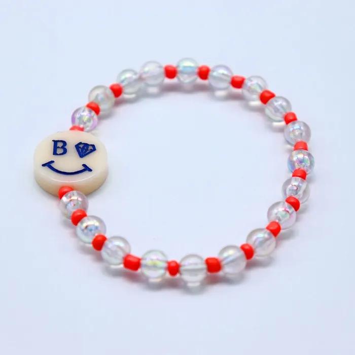 Color Smile Transparent Ball Bracelet Smile Transparent Ball Fashion Bead Bracelet 6 Colors