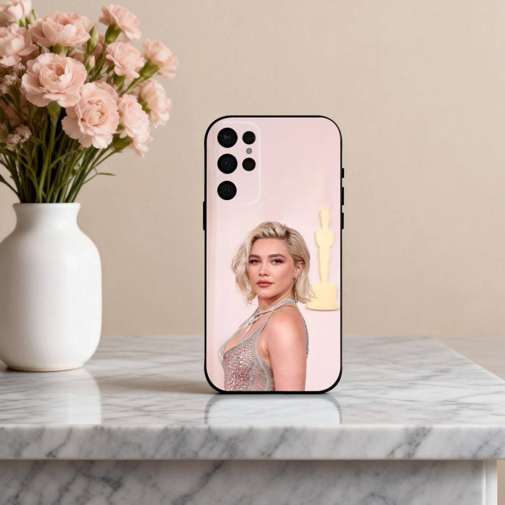 

P-Popular Actress F-Florence-E P-Pugh Phone Case For Samsung S25,24,23,22,30,21,10,9,Ultra,Plus,Lite,FE,4,5 G Soft Black Case Samsung S21lite