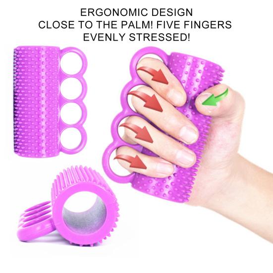 Silicone Squeeze Finger Exerciser 4 Finger Exerciser Ergonomic Hand Massage Grip Strength Trainer Arthritis Hand Therapy Rehabilitation Gripper