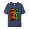 Vibrant Beagle Retro Tshirt Men T Shirts Graphic Tee Shirts Leisure Plus Size Cotton Tops Comfortable