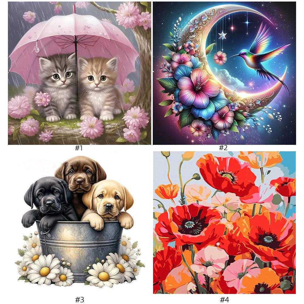 

Paint By Numbers Kit On Canvas DIY Oil Art Animal Picture Home Decor40x40cm A460