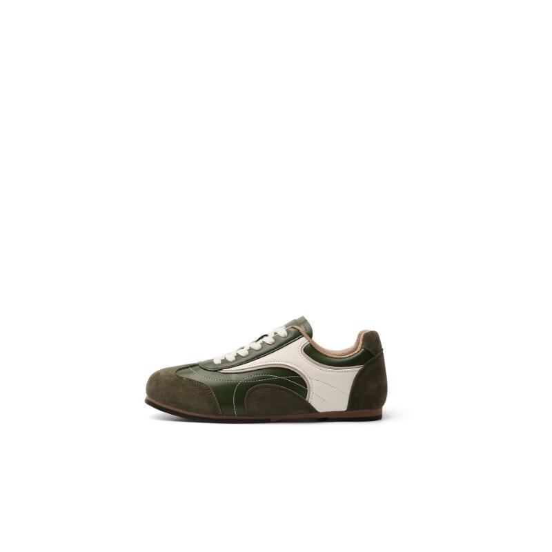 Zhao Ruth retro contrasting color flat-bottomed Jersey style sports and leisure board shoes new autumn