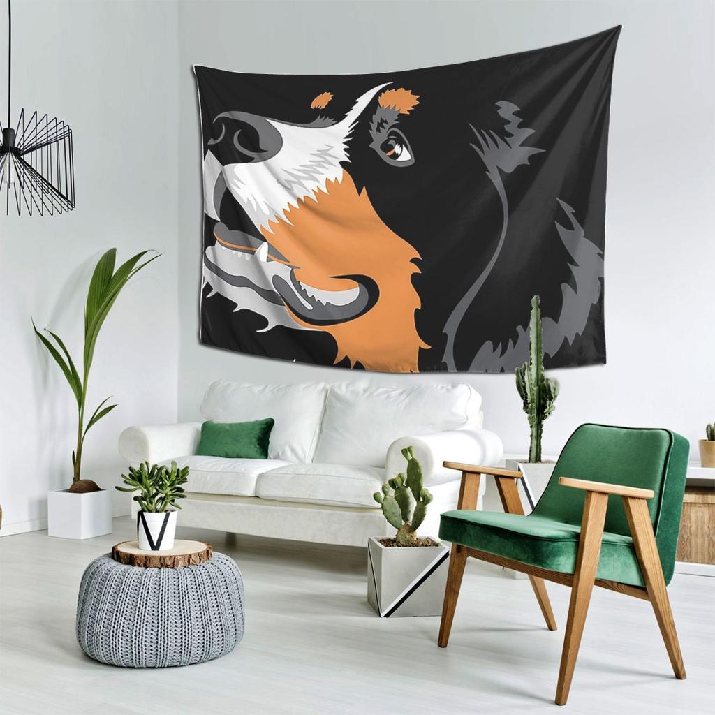 Berner Sennenhund Wandteppich Dekoration Kunst Ästhetische Wandteppiche für Wohnzimmer Schlafzimmer Haus Wandtuch Wandbehang