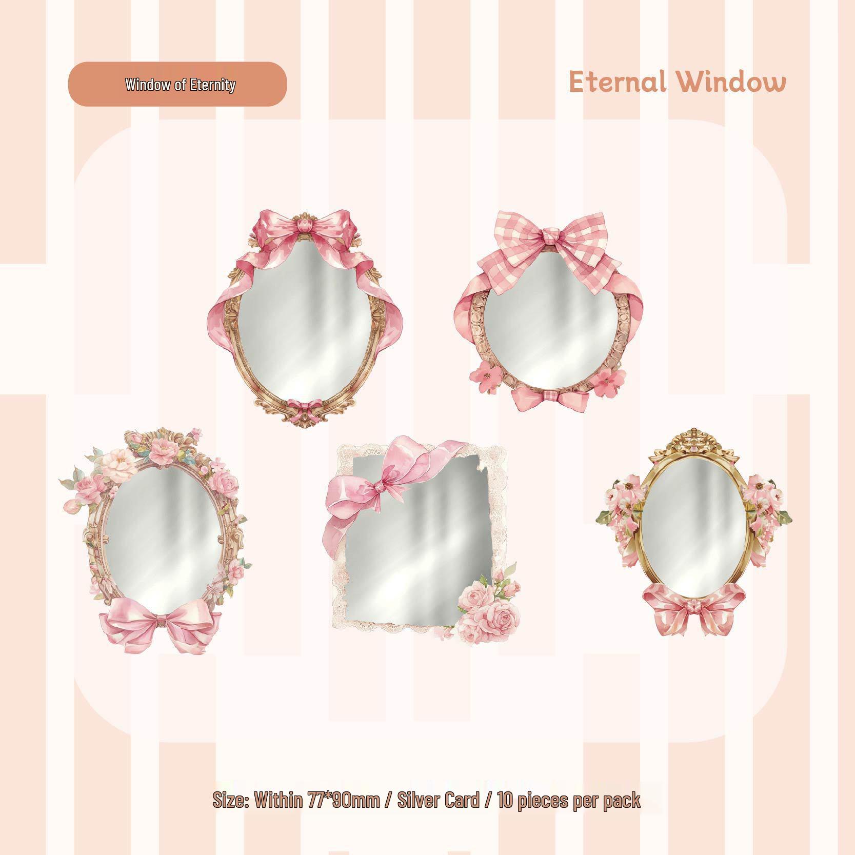 Silver Lace Mirror Sticky Note Border for Creative Journaling