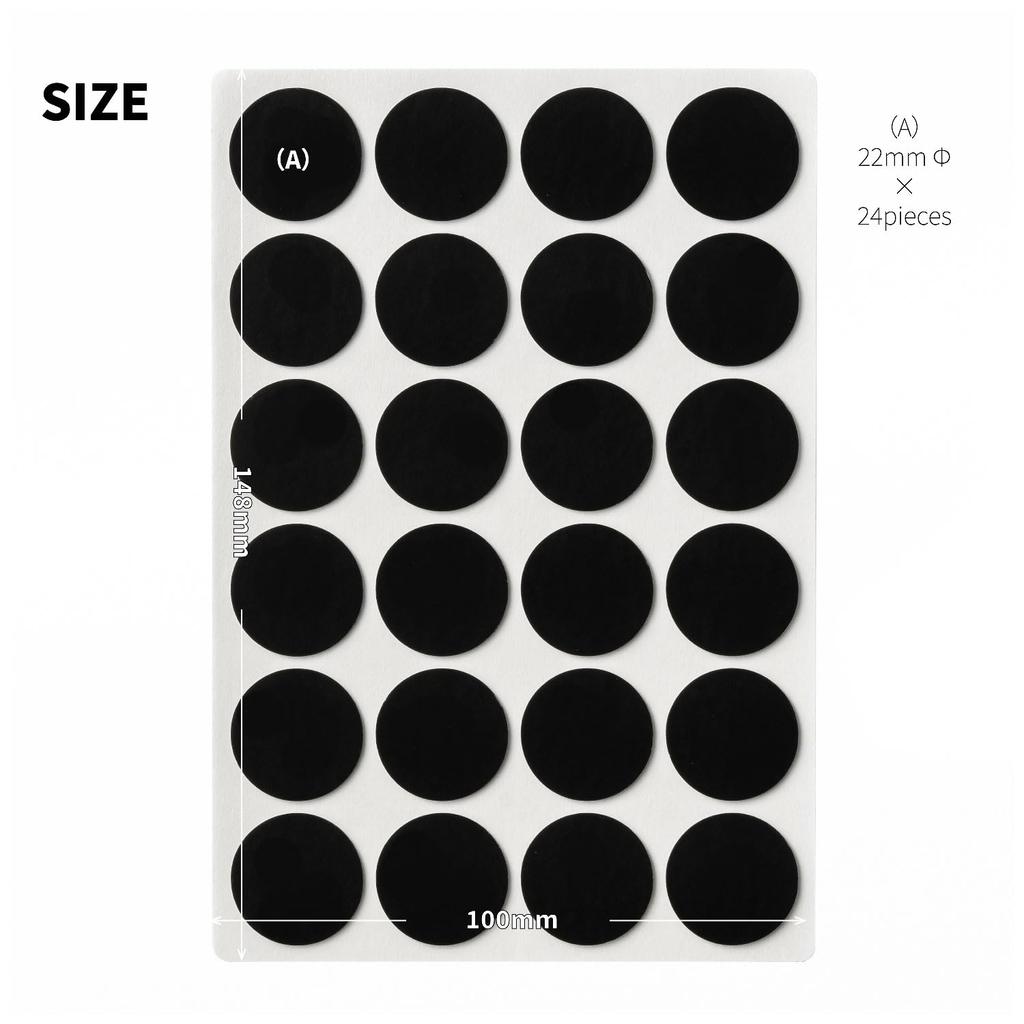 GRIPLUS GripLas Ultra-Thin, Strong Anti-Slip Stickers for Musical Instruments, Circle Type (1, Black)