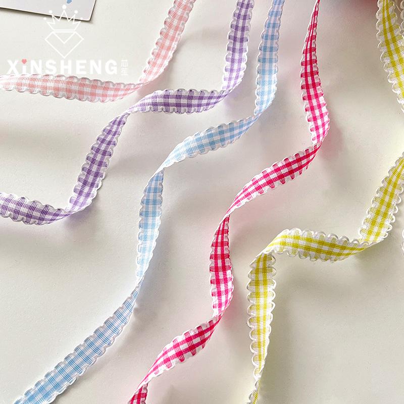 New Plaid Edge Ribbon for Floral Art & DIY Gift Wrapping