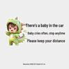 Personalized Baby On Board Cry Warning Window Sticker: Request Safe Distance & Stop