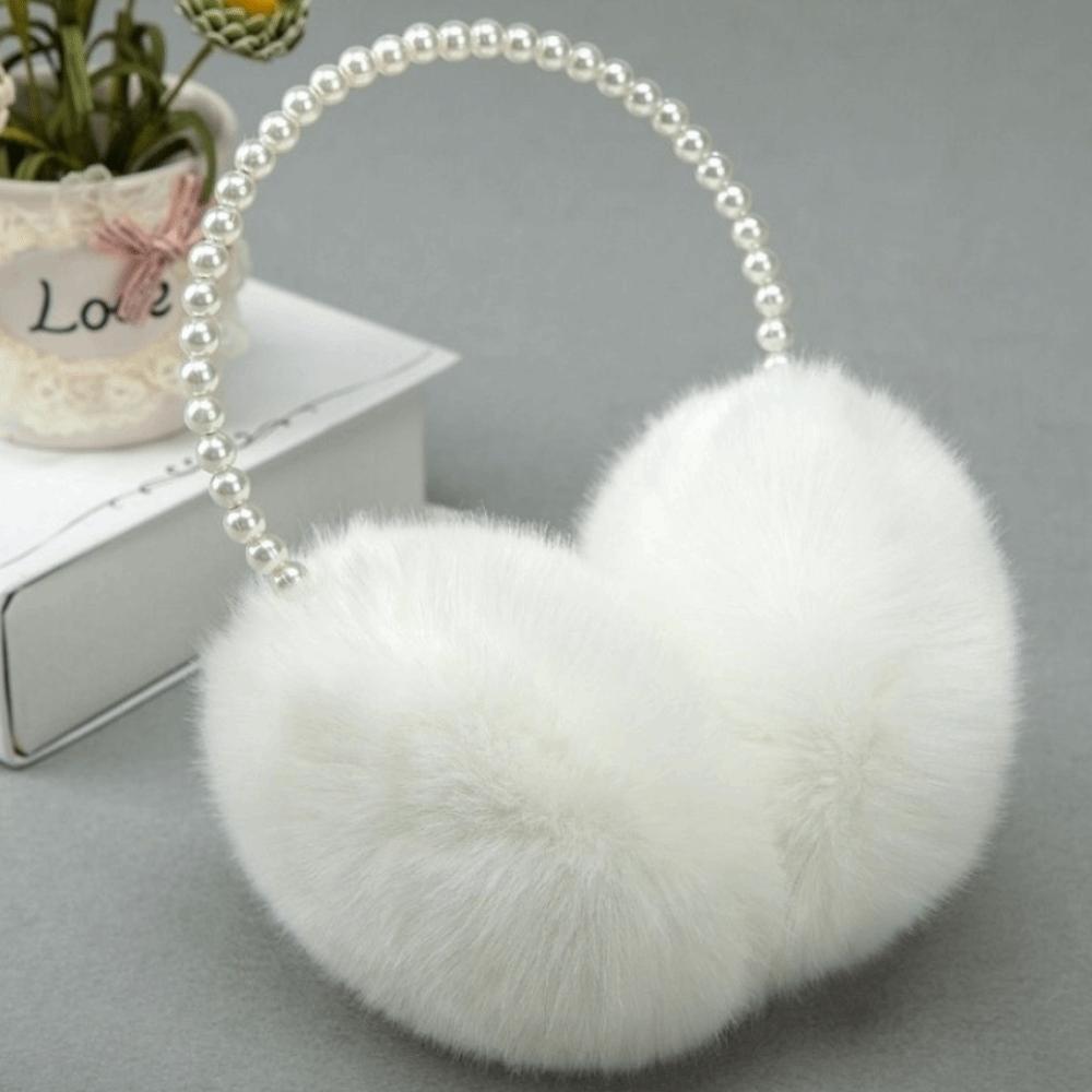 Protecting Ears Winter Plush Earmuffs Multifunctional Elegant Solid Color Fluffy Earmuffs