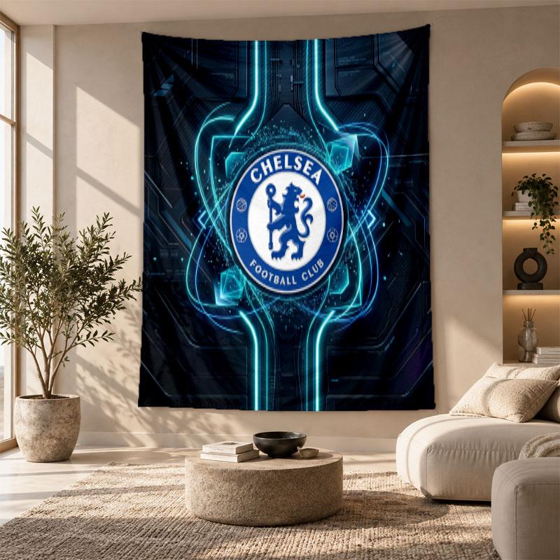 Decorative Tapestry,Chelsea FC Printed Wall Art, Lightweight Wall Hanging For Bedroom Background