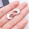 Iridescent Ocean Pig Pendant Sticker for DIY Jewelry: Earring, Necklace, Bracelet, Keychain