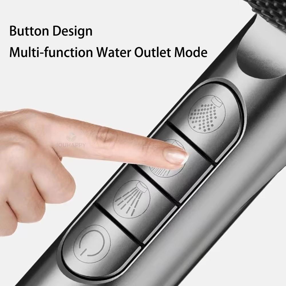 One-Key Stop Water Shower Head 4 Modes Shower Sprayer Head High Pressure Showerhead  Home Shower
