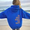Womens Hooded Sweatshirt Streetwear Loose Fit Long Sleeve Printed Pullover Casual Top
