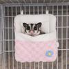Hamsterburar Varm Hamster Plysch Hängmatta Sammet Mjuk Hamster Sovsäck 3D Blomma Förtjockad Husdjursgömma Säng Vinter