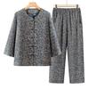 Mid-Sleeve Summer Shirts for Middle-Aged and Elderly Women, Grandma Style Home Wear Set