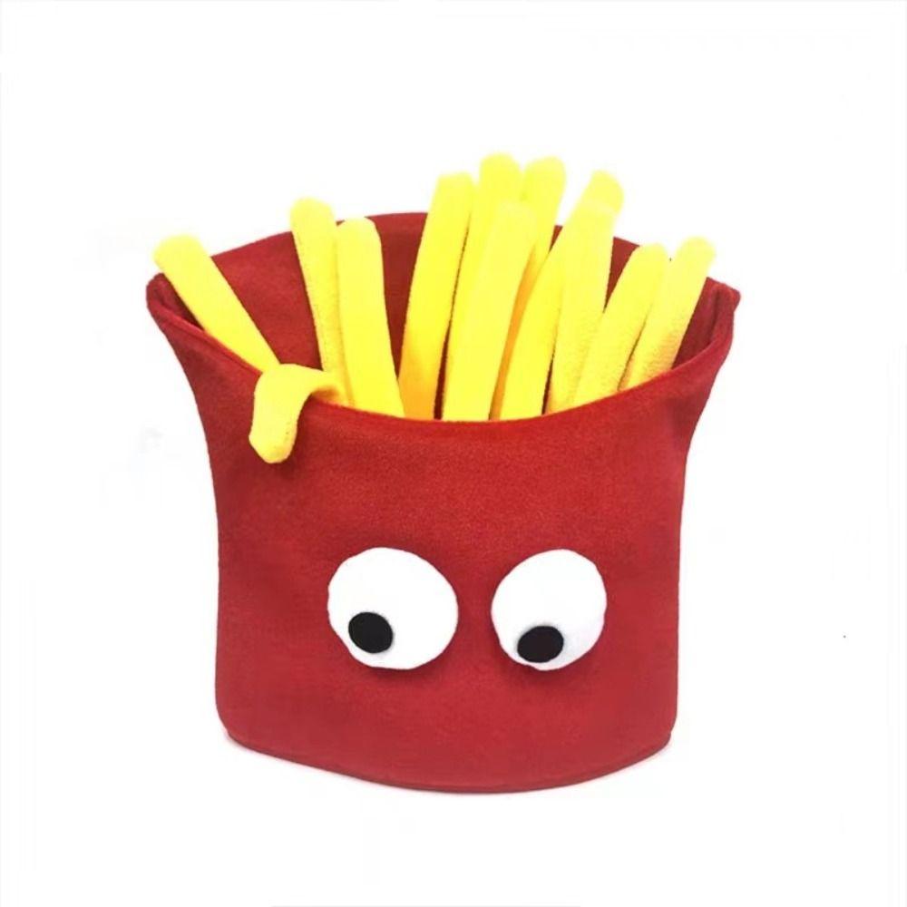 Cute Decorative Fries Hat Cartoon Photo Props Cap Gift Party Hamburger Hat  Halloween Party
