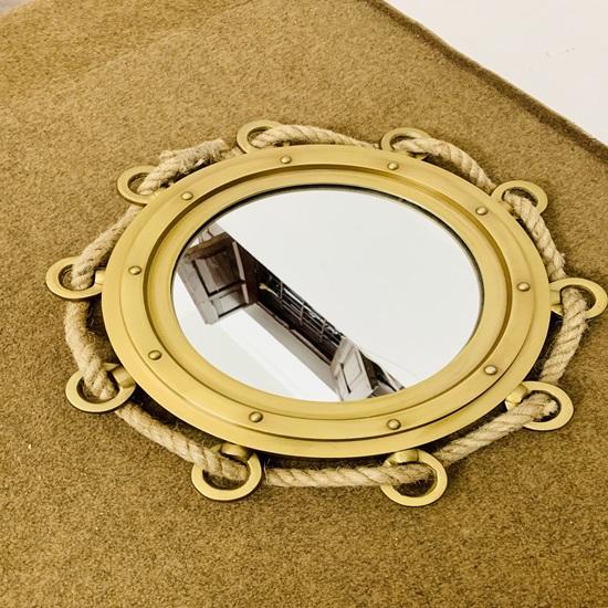 40,64 cm Bullauge Rund Seil Bullauge Aluminium Luke Spiegel Wandbehang Schiffsbullauge Heimdekorativ