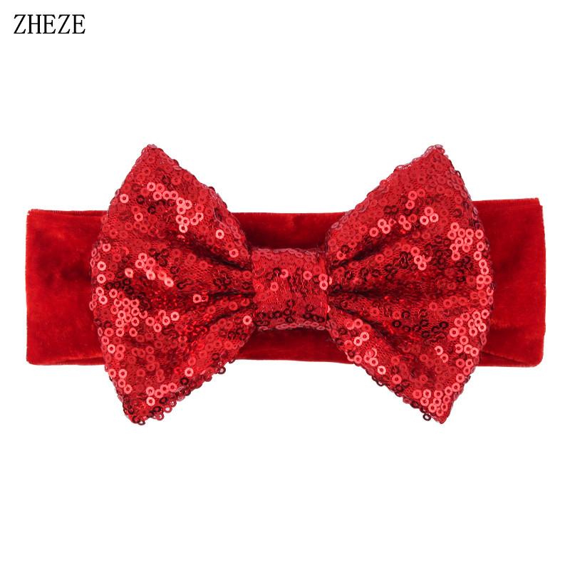 Baby Soft 5" Hair Bow Headband Kids Girls Velvet Headwrap Turband Toddler Photo Pro DIY Hair Accessories