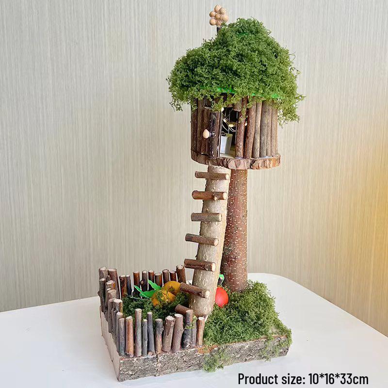 Eco-Friendly Kindergarten Art Supplies: Natural Twigs & Wood Chips for DIY Treehouse Projects