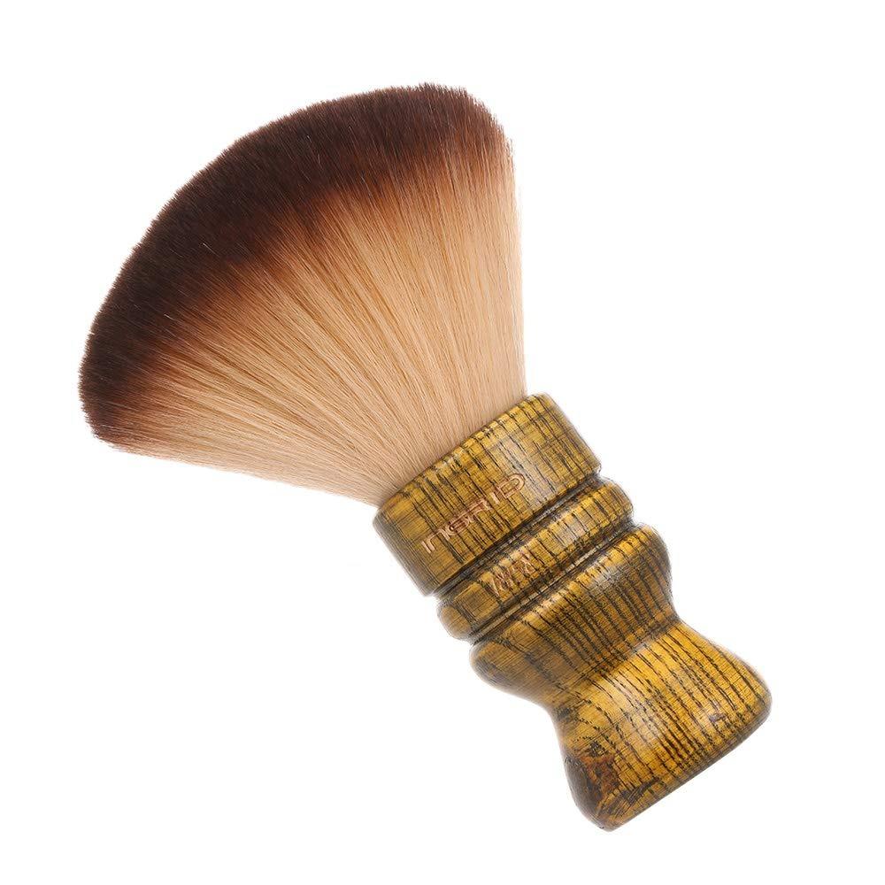 Wooden Handle Neck Duster Brush Nylon Hair Professional Neck Brush Haircut Shaving