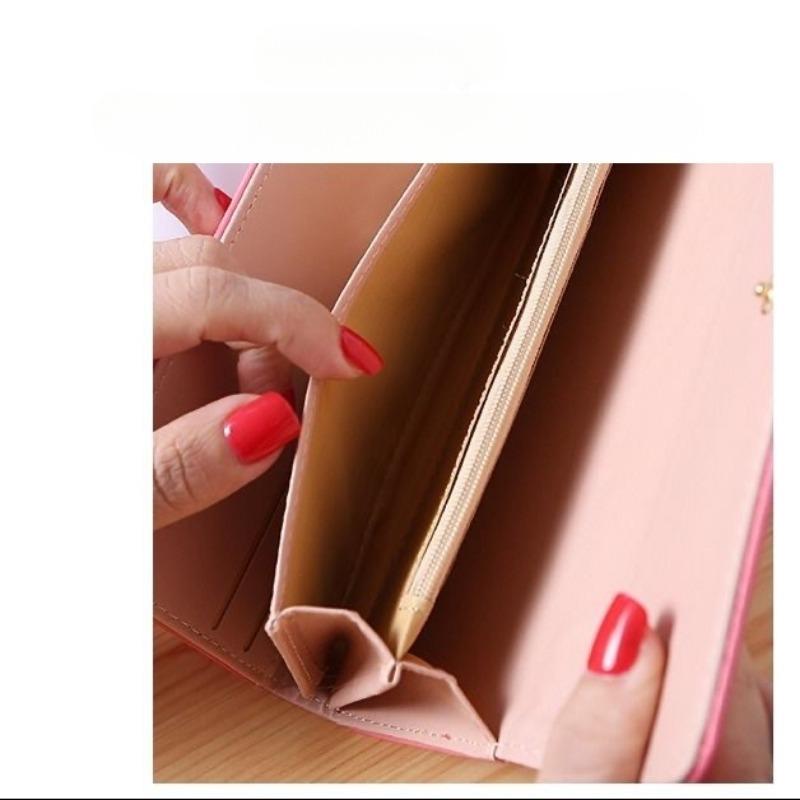 2025 Women's Wallet Long Handbag Multi Card Pocket Leather Wallet