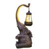Crafts Solar Elephant Figurine Animal Ornaments Solar Powered Lantern  for Outdoor Landscape
