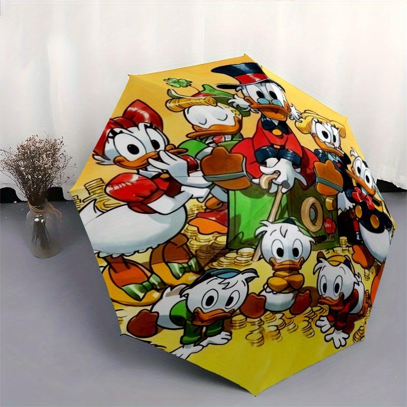 Duck Tales Family Automatic Opening and Closing Folding - A Good Choice for Gifts, Fashionable and Convenient Umbrella With Cute Cartoon Cha