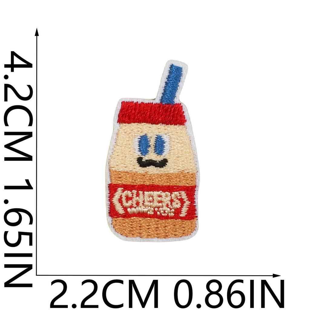 Orange Banana Embroidery Cloth Sticker Rose Patch Sticker Clothes Decoration Cute Cartoon Fruit Cloth Sticker Computer Embroidery Label