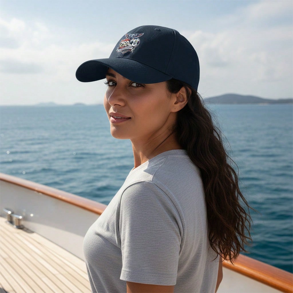 [Patriotic Baseball Cap] 250Th Anniversary USA Semiquincentennial Printed Black Polyester Adjustable Breathable Sun Protection Casual Outdoor Sports